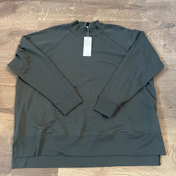 NWT Cozy Brushed Terry Hug Straight Pant & Mock Neck Top Lounge Set . Size L - Picture 10 of 15